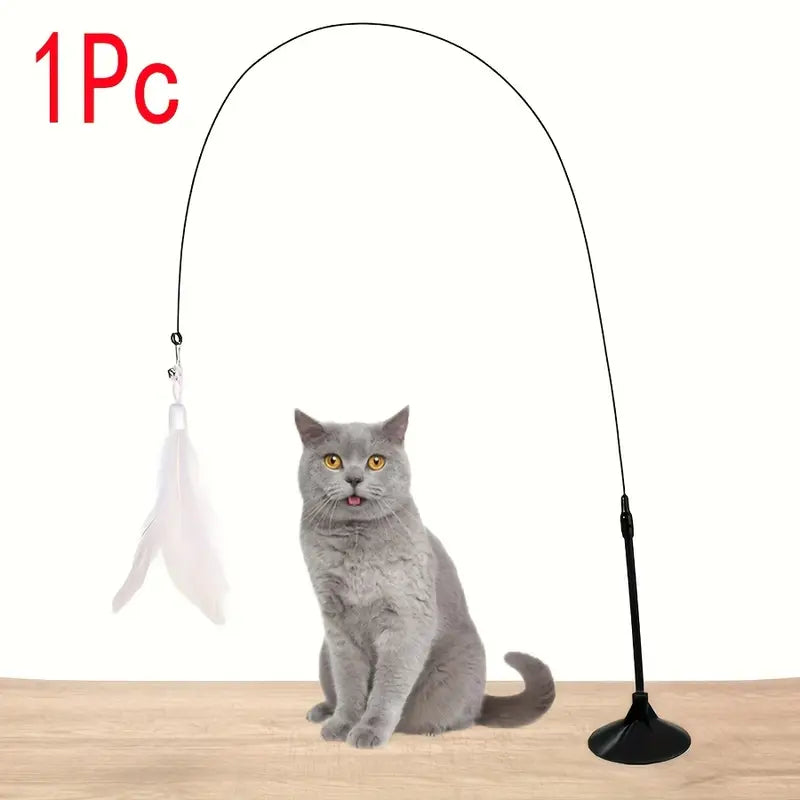 Cat Toy with Feather Wands and Bell