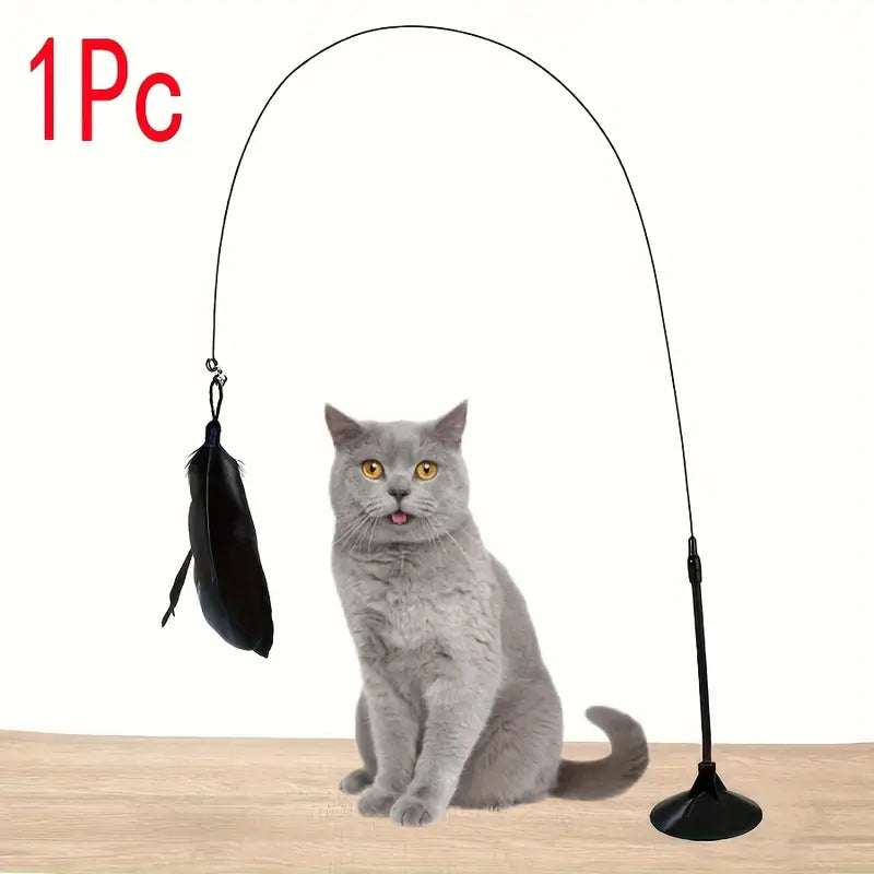 Cat Toy with Feather Wands and Bell