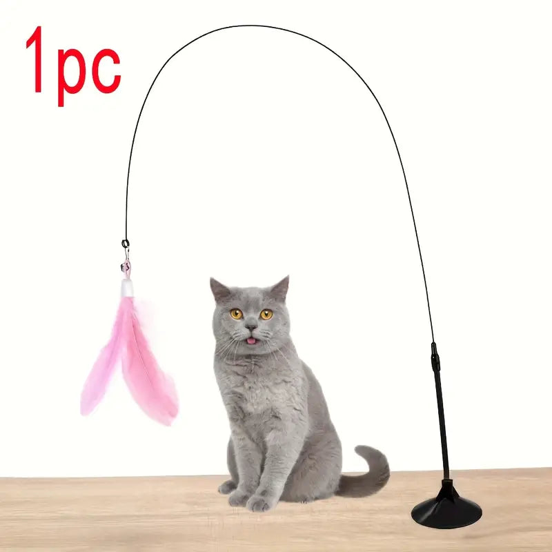 Cat Toy with Feather Wands and Bell