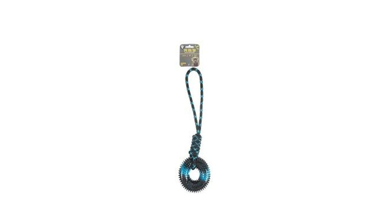 BLUE TPR SPIKE RING WITH ROPE