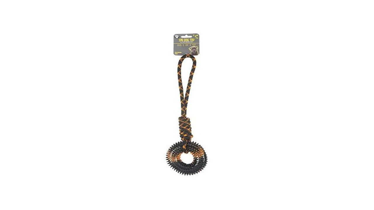 BLUE TPR SPIKE RING WITH ROPE
