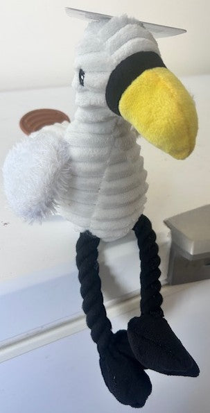 plush parrot squeaky dog toy 28cm