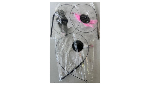Cat Toy with Feather Wands and Bell
